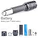 MCCC 350 Lumens 1X18650 Rechargeable Car Emergency LED Flashlight Universal Car Cigarette Lighter Charge Fits Any 12V Outlet Outdoor Survival Tools for Camping Battery Included (Black)
