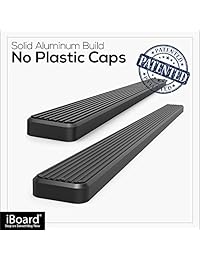 iBoard Estribos para 2007 2017 Chevy Silverado GMC Sierra con cabina extendida, 4 pulgadas, Negro