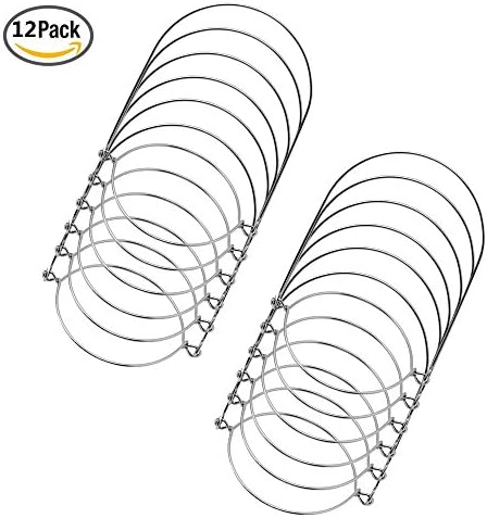 12 Pack Steel Stainless Rustproof Mason Jar Hanger Hooks Wire Handle by Yitee for Regular Mouth Mason Jar Decor, Ball, Canning Jars (12-Pack Silver, Regular Mouth)