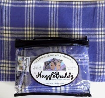 'NUGGLEBUDDY New! Microwavable Moist Heat &amp; Aromatherapy Organic Rice Pack-Cold Pack. Cozy Lavender &amp; White Flannel Fabric Infused with SWEET LAVENDER Aromatherapy! The Perfect Gift!