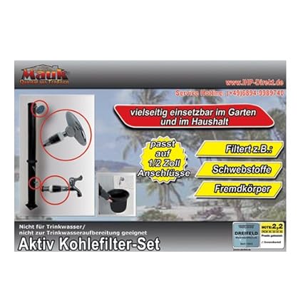Mauk 3er Set Aktivkohlefilterfür Solardusche Zusatzfilter