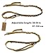 ArcEnCiel Heavy Duty Adjustable Nylon Tactical Military US Army Police Dog Training Leash Elastic Pet Quick Release Tactical Collars (Coyote Brown)