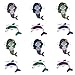 Dolphin and Mermaid Mood Rings for Little Girls and Women 12 PCs - Sea Birthday Party Supplies and Favors for Kids - Color Changing Mood Ring Set - Adjustable Ring Size - Fun Fashion Mood Jewelry