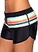 Dearlove Women Striped Waistband Swim Beach Board Shorts Swimsuit Bottoms