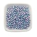 1700pcs 4mm Craft Supplies Multicolored Gradient Mermaid Blue Round Faux ABS Pearls Beads Smooth ABS Pearls Filler Beads Jewelry Making Rainbow Beads (4mm)