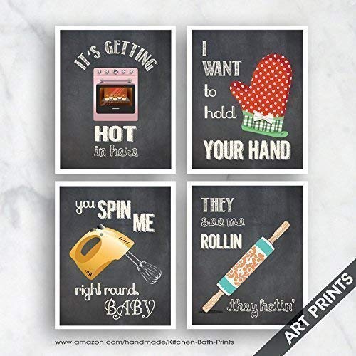 Amazon Com Hot In Here Your Hand Spin Me Rollin Set Of 4