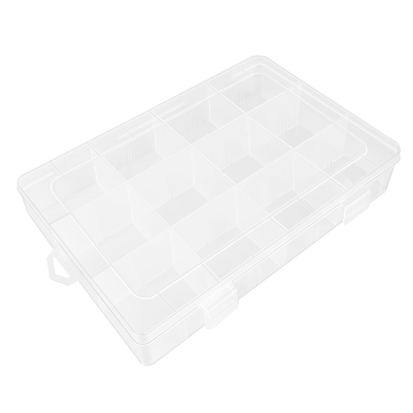 Photo 1 of ***SIMILAR*** Small Fishing Tackle Box, 12 Clear Plastic Parts Organizer with Adjustable Dividers, Transparent Organizer Tray Organizers and Storage Box for Tackle Bead
