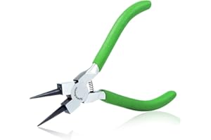 SPEEDWOX Mini Round Nose Pliers for Jewelry Making - 5 Inch Small Wire Looping Pliers with Tapered Jaw and Micro Fine Precision Tips - Professional Beading and Craft DIY Tools