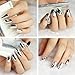 LOCOMO 12pc Metallic Color Electroplated Acrylic False Fake Full Nail Tip Art Silver NAC010SIL