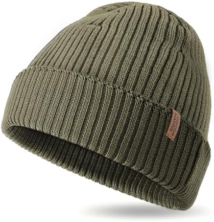 MERIWOOL Beanie for Men and Women - Merino Wool Blend Ribbed Knit