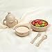 Baby Feeding Bowls - Wheat Fiber Ultimate Baby Feeding Set Baby Bowls Fork Spoon and Cup Perfect To Go Storage FDA Approved BPA Free CPC Certified