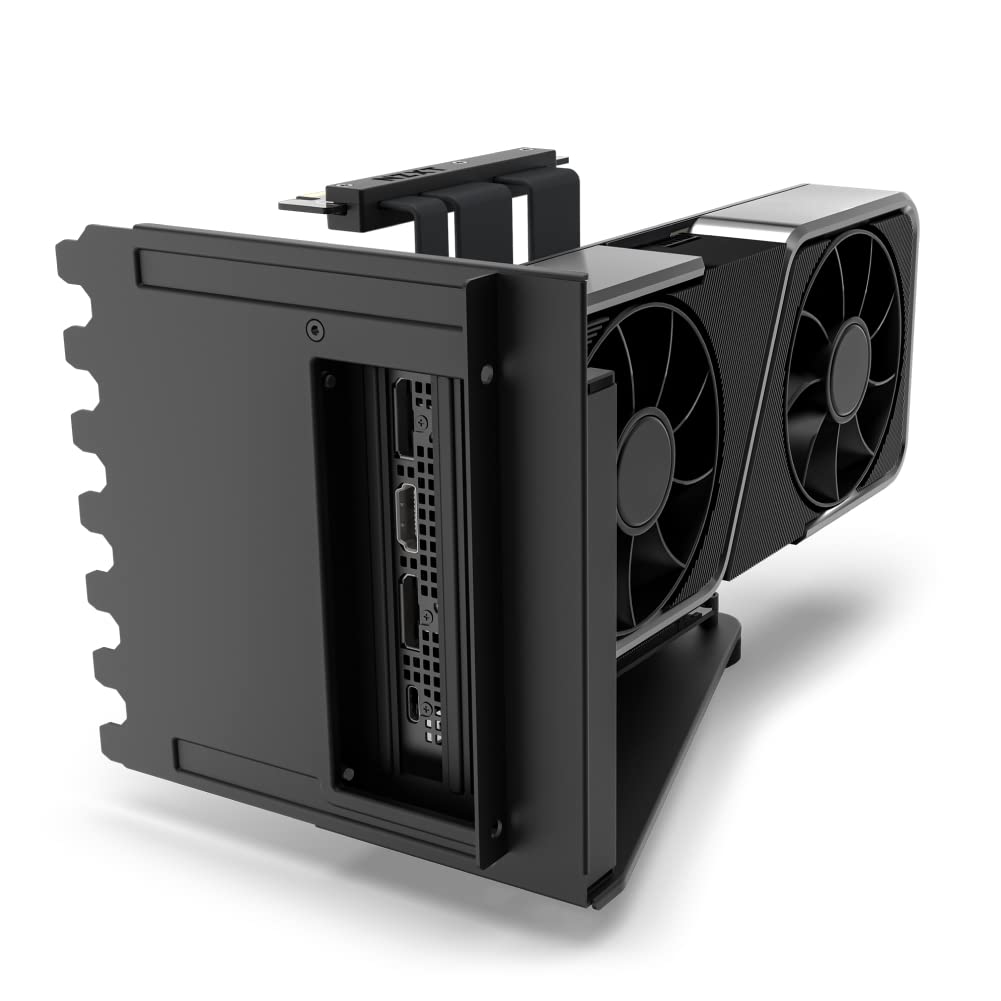 NZXT Vertical GPU Mounting Kit - AB-RH175-B1-175 mm PCIe 4.0x16 Riser-Kabel – GPU-Halterung – Robuste Stahlhalterung – Nur kompatibel mit Gehäusen der H5-, H7- und H9-Serie - Schwarz 2