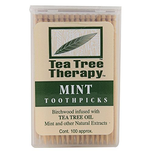 Tea Tree Therapy - Tea Tree & Menthol Toothpicks 100-count (Pack of 6) - //coolthings.us