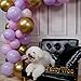 PartyWoo Purple Pink Gold Balloons, 60 pcs 12 Inch Light and Metallic Balloons for Princess Birthday Party, Baby Shower