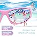 RIVBOS Rubber Kids Polarized Sunglasses With Strap Glasses Shades for Boys Girls Baby and Children Age 3-10 RBK003（Pink）