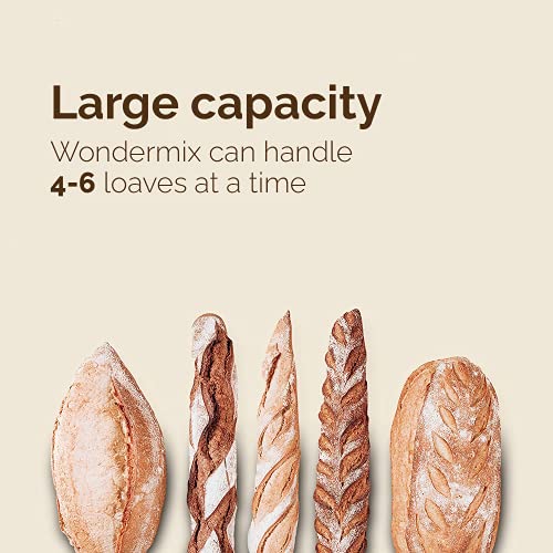 WONDERMILL Complete Bread Dough Mixer Machine with Dough Hook Bread Kneader and Dough Maker