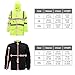 High Visibility Safety Reflective Jacket 7-in-1 Waterproof Work Coat Class 3 High Visibility Hoodie with Detachable Hook(XL)