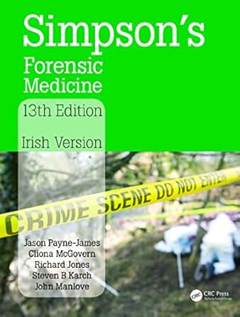 Simpson S Forensic Medicine 13th Edition Irish Version