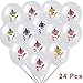 24 Pcs 12'' Shark Latex Balloons for Kids Baby Shark Party Supplies,Shark Family Birthday Party Decorations