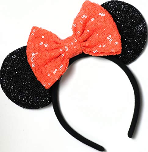 Halloween Orange Mickey Ears, Halloween Orange Minnie Ears, Mickey Ears, Halloween Disney Ears, Halloween Minnie Ears,