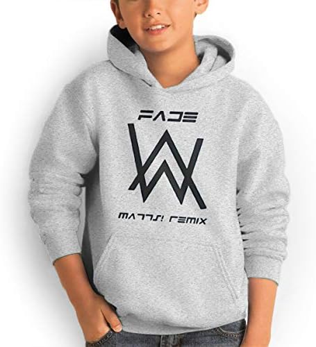 ATOPSHOP Alan Walker Teen Hooded Sweater with Pocket for Boys and Girls White