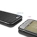 iPhone 5S Case,iPhone SE Case,L-JUWA Luxury Carbon Fiber Line Flexible TPU Silicone Ultra Slim Back Case,Shock Absorbing Bumper Protective Case Cover for Apple iPhone 5s/5/SE (Black)