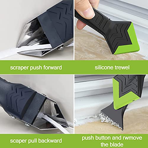 TSPMT Caulking Tool Kit 5 in 1, silicone remover 16pcs, Silicone Caulk
