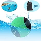 edealing Water Bouncing Ball for Pool & Sea with Net Bag - Fun Water Sports Game for Family and friends - Anti-cracking Soft and Strong Bounce - 2.17 Inch (Green)