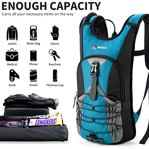 MIRACOL Hydration Backpack with 2L BPA Free Water Bladder, Lightweight