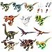 Maykid Dinosaurs Set Includes 12 Building Bricks Dinosaurs and 9 Dinosaur Accessories