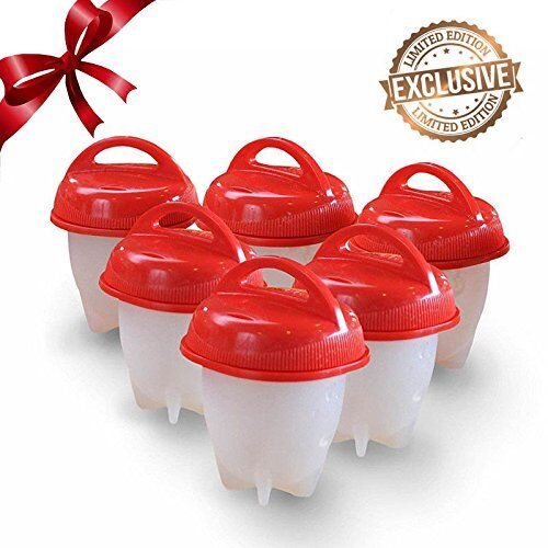 6pcs Egg Cooker Set Non-stick Silicone Egg Cups for Soft & Hard Boiled Eggs - Thumbnail 4