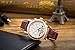 GLEIM Womens Wrist Watch, Classic Srystal Dial Auto-Winding Lady Dress Watch (Brown)