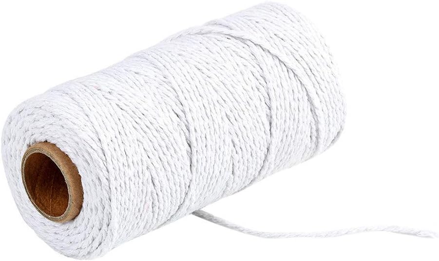 Baikk Macrame Cord 100m Long/100Yard Strong Knotting Macrame Rope Soft Cotton Cord for Wall Hanging, Plant Hangers, Crafts, Knitting, Decorative Projects