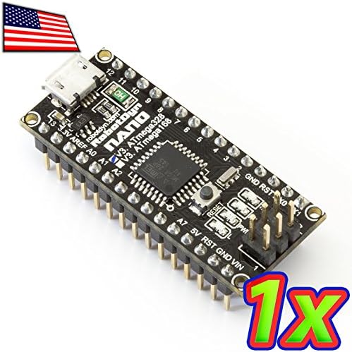 UPGRADE INDUSTRIES - NEW Nano 3.0 Black Edition CH340G Arduino Compatible Microcontroller Atmega328PU by UPGRADE INDUSTRIES