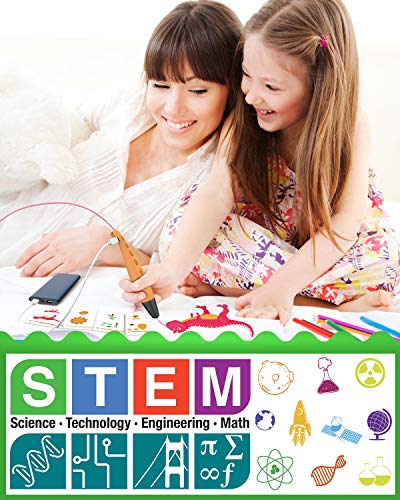 TECBOSS 3D Pen for Kids, Dinosaur STEM Toys 3D Printing Pen Mini Printer Drawing Painting Art Set with 2 Speeds Safe Sleep Mode Easy Control, The Best Gifts for 6/7/8/9/10 Year Old Boy Girl - Thumbnail 2