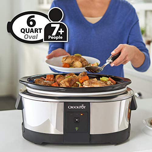 CrockPot 6 Quart Programmable Slow Cooker and Food Warmer Works with