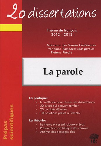 20 dissertations avec analyses et commentaires sur le thème La parole