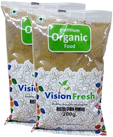 Vision Fresh Organic Cumin Powder Roasted (Jeera Powder) 400 Gram - Pack of 2 (200 Gram Each)