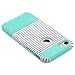 ULAK iPhone 7 Case, Colorful Series Slim Hybrid Dual Layer Scratch Resistant Hard Back Cover Shock Absorbent TPU Bumper Case for Apple iPhone 7 4.7 inch-Minimal Mint Stripes