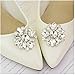 Ruihfas Fashion Shining Crystal Shoes Clip Women's High Heel Rhinestone Shoe Buckle Decoration,1 Pair (White)