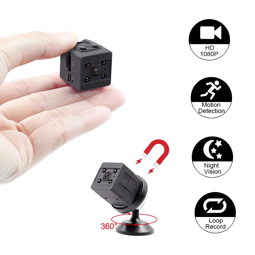 Mini Spy Camera Hidden TANGMI 1080P HD Small Portable Home Security Surveillance Camera Covert Tiny Nanny Cam Motion Detecion