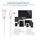 GANJOY iPhone Charger 3Pack 3FT/6FT/6FT(1M/2M/2M) Nylon Braided 8 pin Charging Cables USB Charger Cord, Compatible with iPhone X, 8, 8 Plus, 7, 7 Plus, 6s, 6s Plus, 6, 6 Plus, SE, 5s, iPad - Silver