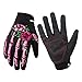 RIGWARL Winter Gloves Skeleton Zombie Bones Design Windproof Waterproof Riding Biking Climbing Motorcycling Cycling Working Gardening (M, Pink)