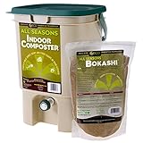 SCD Probiotics All Seasons Indoor Composter, Easy Start Countertop Kitchen Compost Bin with Bokashi - Easily Compost Indoors, Low Odor, Beginner Friendly - K100 Tan, 5 gal