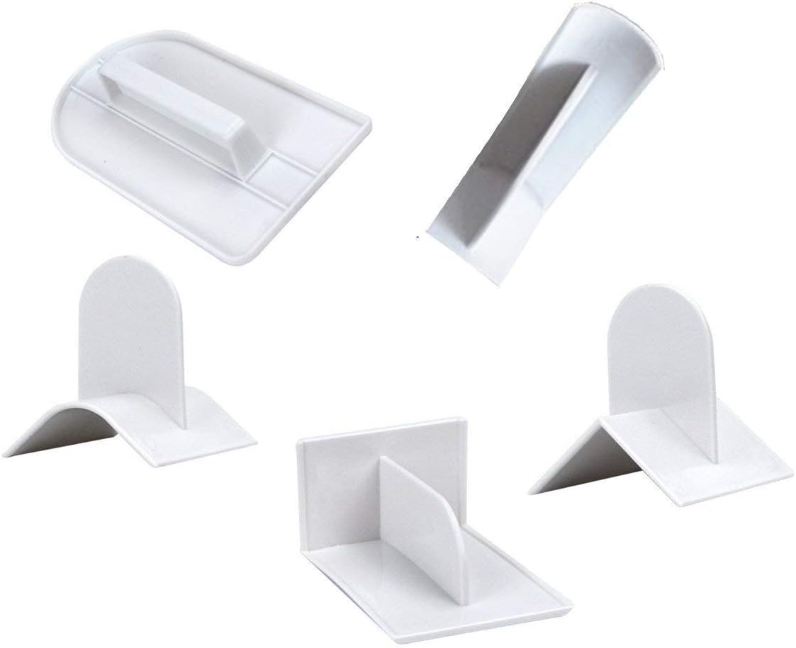 Dancepandas 5 Stück unterschiedliche Glätter Fondant Tortendeko Modellierwerkze Tortenglätter Ecke Glätter Küchenutensil als Küchenutensil