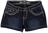 WallFlower Juniors Triple Flap Denim Shorts