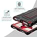 Elegant Choise Compatible with Kindle Fire 8 Case 2018 , Fire HD 8 2017 Case with Stand, Heavy Duty [Shockproof] Full Body Protection Armor Rugged Protective Case Replacement for Amazon Kindle Fire 8 2018 (Red)