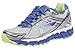 Brooks Women's Adrenaline GTS 15, White/Dazzling Blue/Sharp Green, 6.5 2A - Narrow
