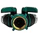 2 way Garden Hose Splitter with Comfortable Rubberized Grip for Easy Garden Life,FULL METAL BODY Y Ball Valve Hose Connector Fits With Outdoor Faucet, Sprinkler / Drip Irrigation Systems