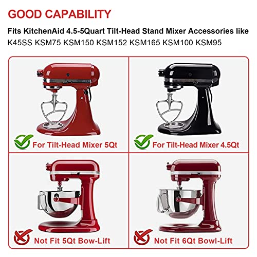 Stainless Steel Beaters for Kitchenaid Stand Mixer, 4.55Qt TiltHead